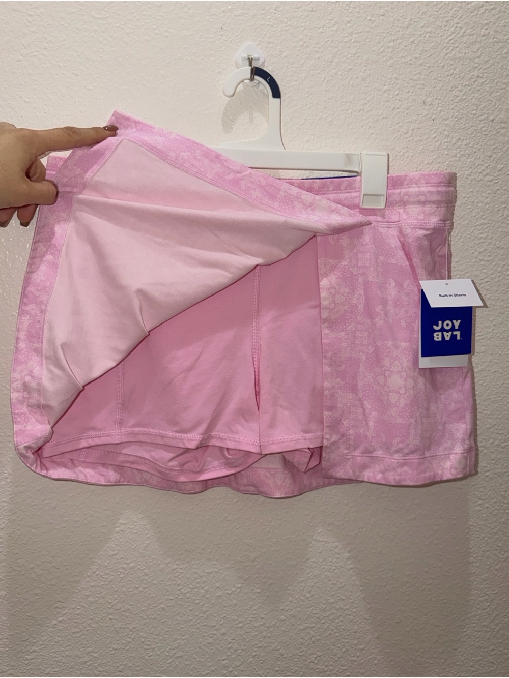 JoyLab Light Pink Patterned Drawstring Skort - Picture 3 of 5